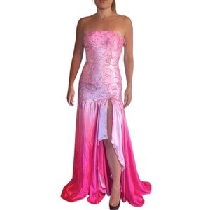 Jovani Strapless Pink Gown